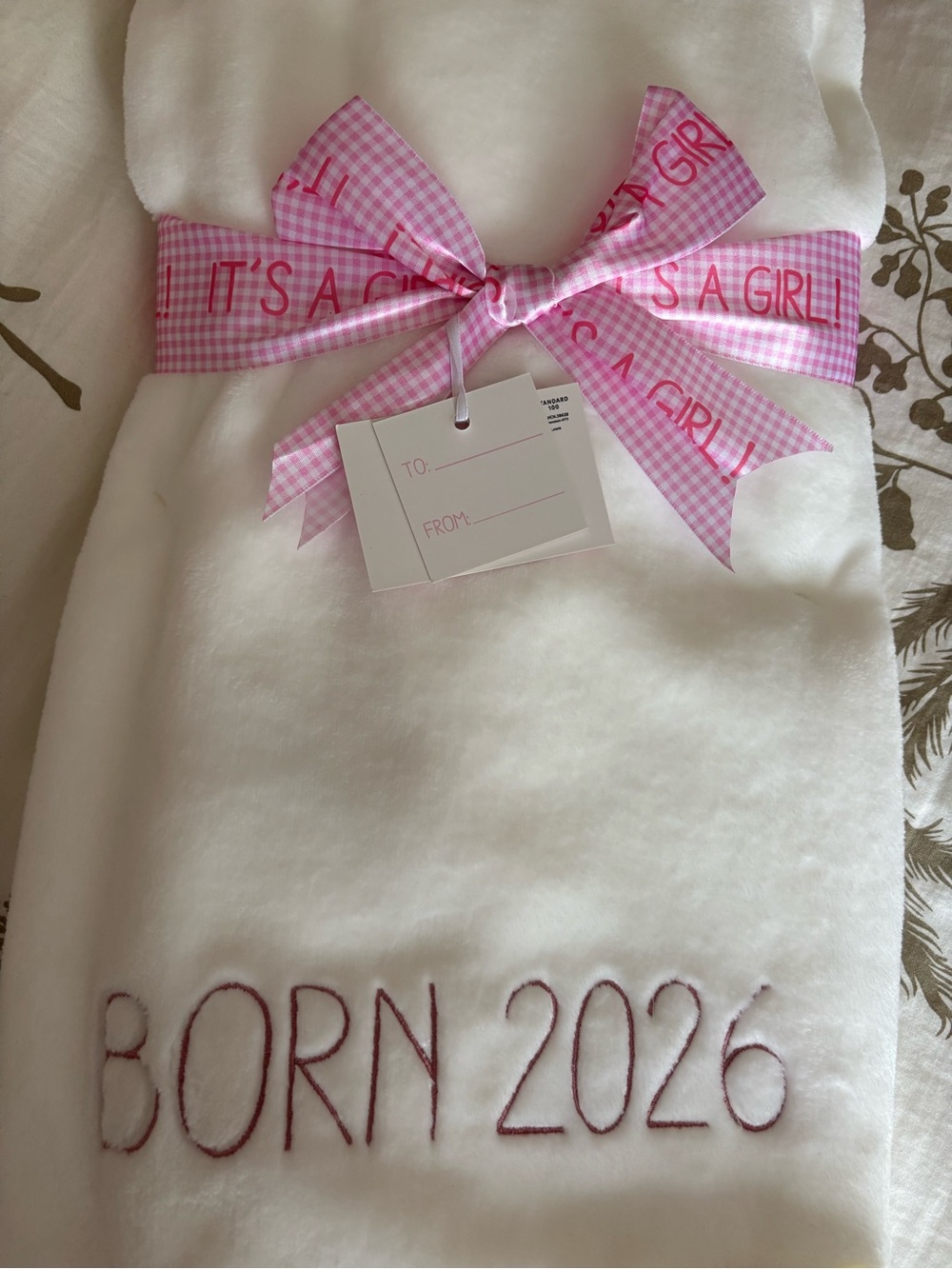 Born 2026 Baby Girl Blanket - Picture 4 of 4